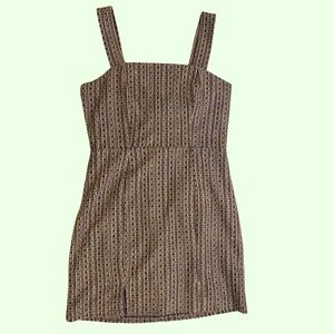 Francesca's Collections Brown Striped Mini Dress